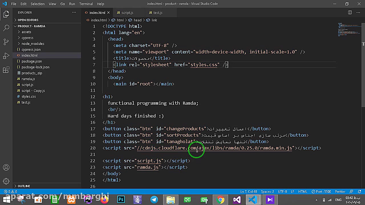 functional programming در javascript با کتابخانه ی ramda گلابی زرین