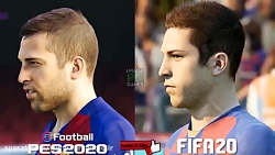مقایسه بازیکنان pes vs fifa