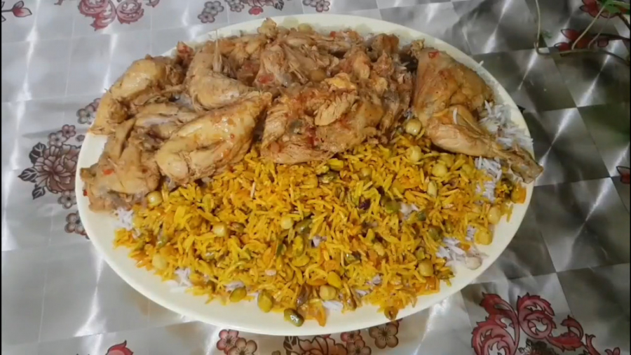 پخت آسان نخود پلو با مرغ - Persian Food