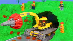 لگو  کارتون لگو ریزش تونل