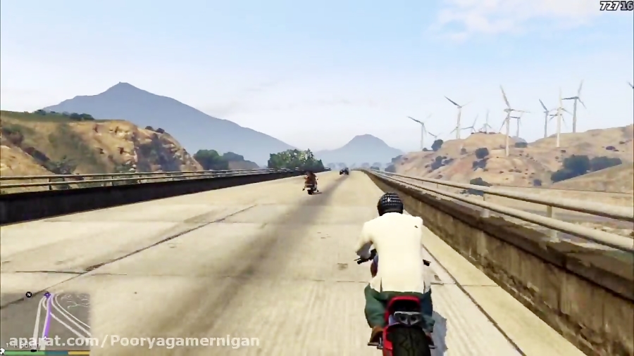 مسابقه سر ماشین در GTA V..جی تی ای خیلی بازیش کامله