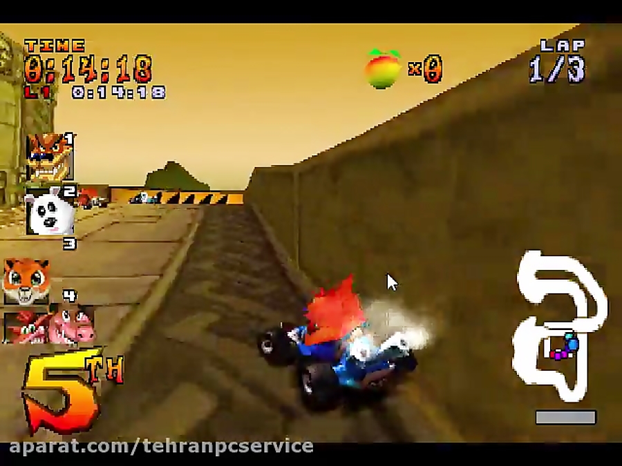 گیم پلی بازی کراش ماشینی - بازی خاطره انگیز نسل ها - Crash 4 Team Racing
