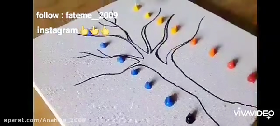 نقاشی زیبا و ساده با رنگ روغن