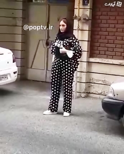 ژست بهنوش طباطبایی با لباسی عج...