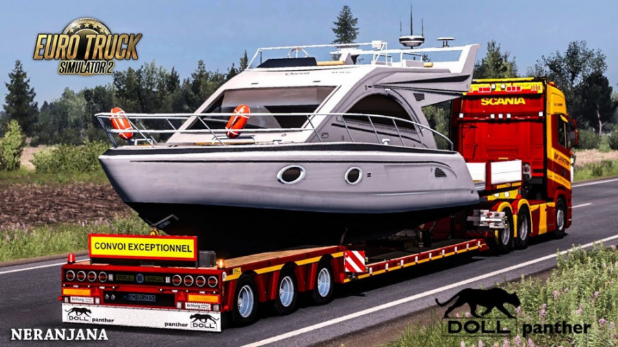 گیم پلی آنلاین یوروتراک 2 حمل قایق تفریحی 9 تنی به آلمان با اسکانیا S650