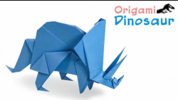 اوریگامی دایناسور تریسراتوپس