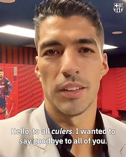 پیام خداحافظی سوارز با هوادارا...