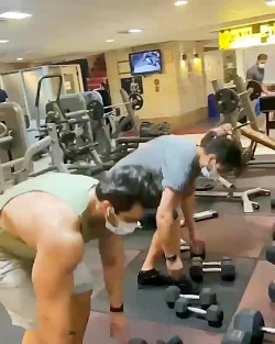 ورزش کردن امیر آرمان برای فیلم...