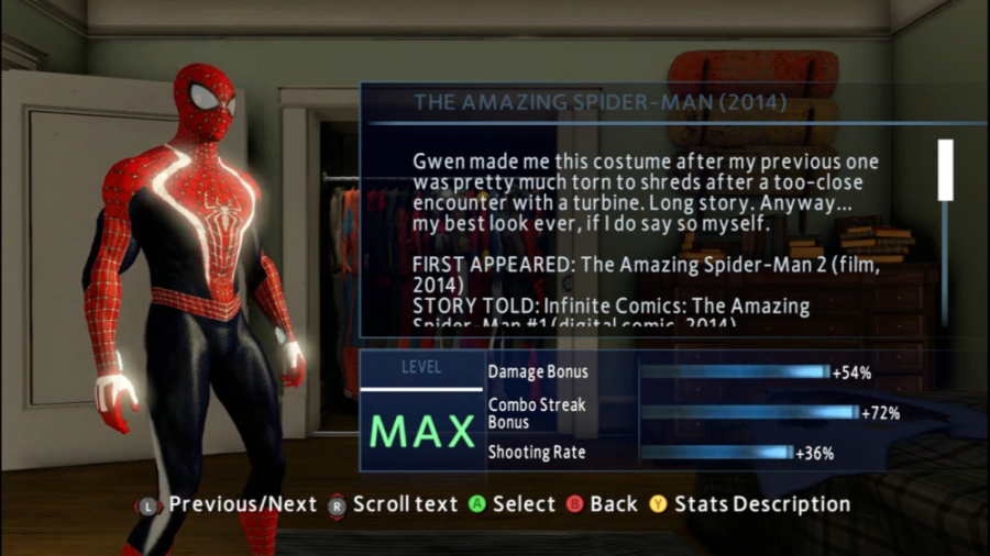 لباس Spider Man Amazing 2 ALL POWER برای بازی Spider Man Amazing 2