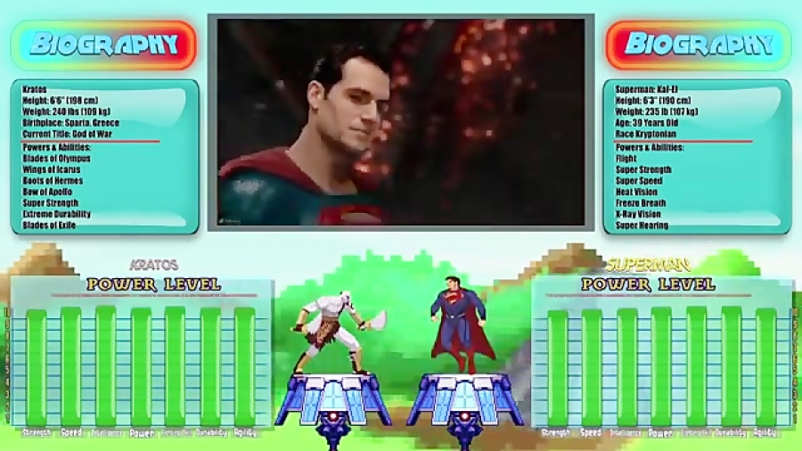 نبرد سوپرمن vs کریتوس / Superman Vs. Kratos