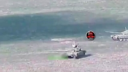 لحظه انهدام تانک جمهوری آذربای...