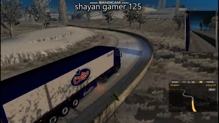 رانندگی با تریلر بستنی میهن با یورو تراک2 ( shayan gamer 125 )