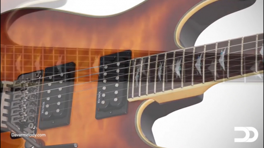 معرفی گیتار الکتریک شکتر Schecter Omen Extreme-FR Vintage Sunburst | داور ملودی زمان72ثانیه