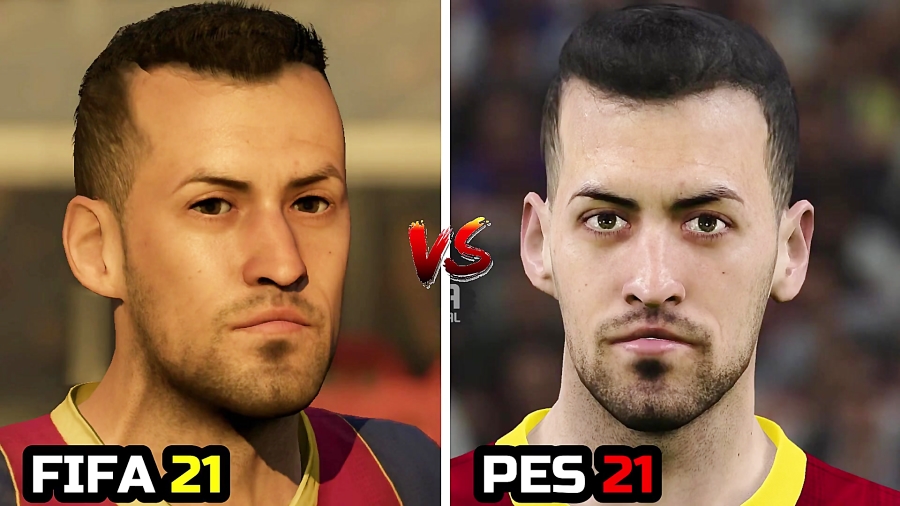 مقایسه چهره بازیکنان در FIFA 21 و PES 21