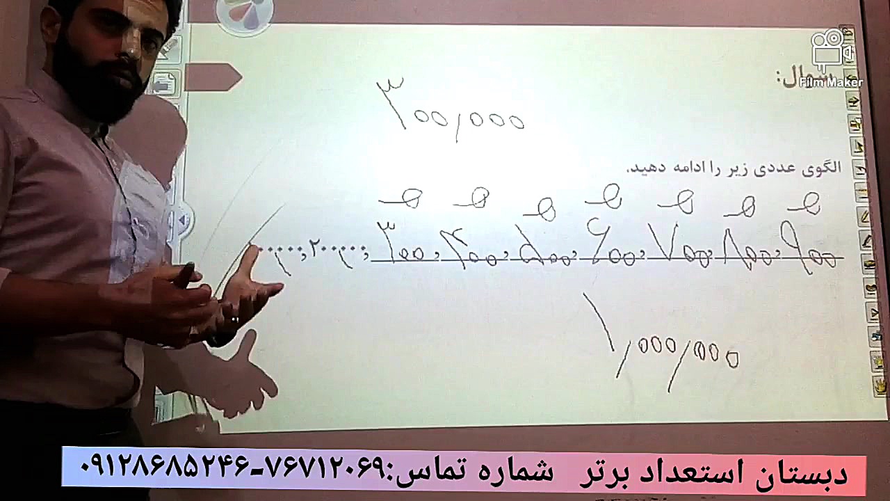 ریاضی چهارم،فصل اول ،درس۴،معرفی میلیون ،قسمت۱،جناب آقای سلیمانی زمان733ثانیه