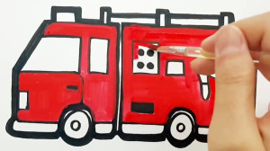 آموزش نقاشی ماشین آتش نشانی کو...