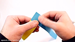 آموزش اوریگامی ساخت نوار رنگی...