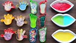 مخلوط اسلایمهای رنگی