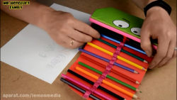 اموزش ساخت کاردستی  جامدادی