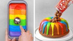 تزیین کیک شکلاتی رنگی :: کیک ش...