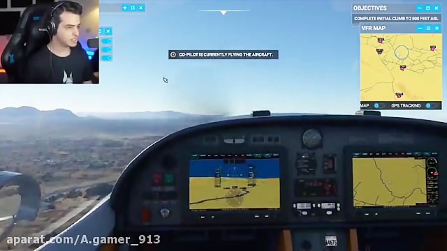 بازی Microsoft Flight Simulator با آریا کئوکسر..//Aria Keoxer