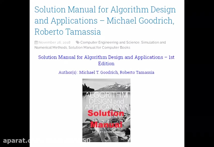 28 Fresh Algorithm design and applications goodrich solutions manual for Home Decor