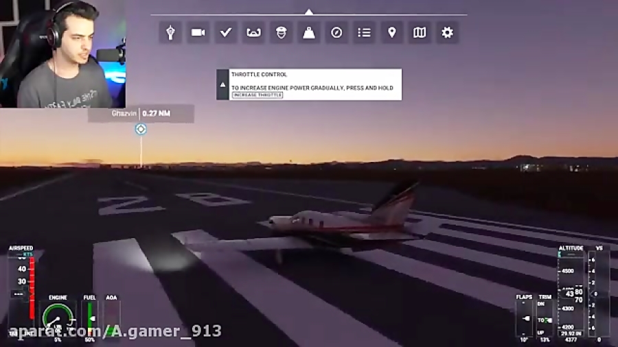 بازی Microsoft Flight Simulator با آریا کئوکسر..//Aria Keoxer