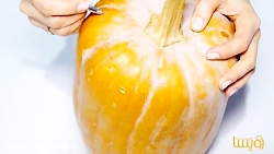 آموزش تزئین کدو تنبل برای جشن...