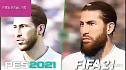 مقایسه بازیکنان رئال مادرید در FIFA21وPES21