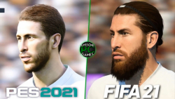 مقایسه فیس های رئال مادرید در فیفا ۲۱ و Pes ۲۰۲۱
