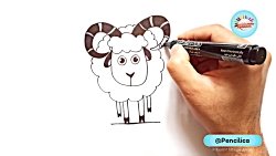 چطور یک گوسفند زیبا بکشیم برای کودکان
