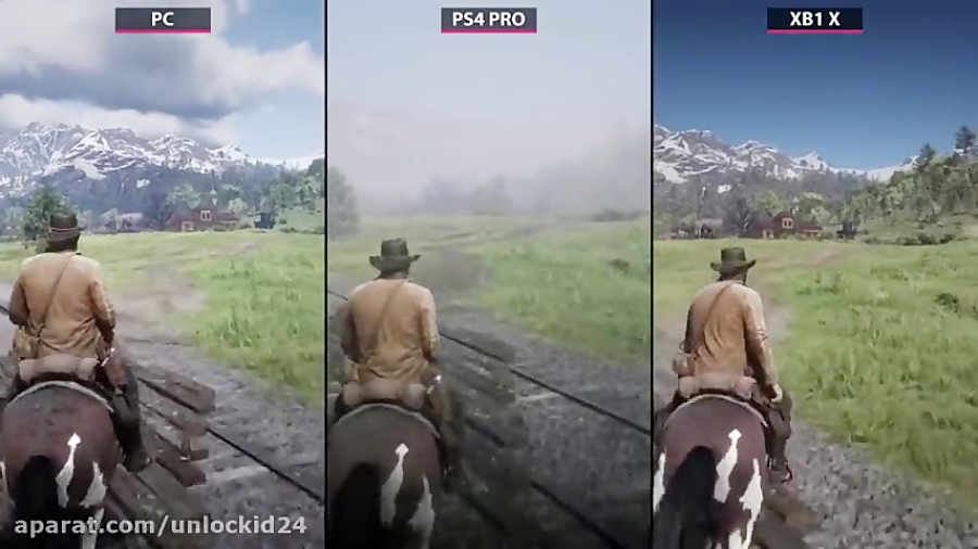 مقایسه بازی red dead redemption 2 در کنسول های{Xbox one-Ps4-Pc}