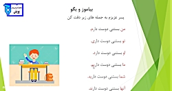 فارسی سوم بیاموز و بگو درس آسمان آبی طبیعت پاک