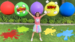 سوفیا و بابایی  بازی با بادکنک...