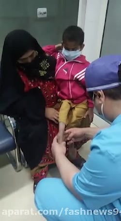 کودک معلول بلوچ و درمان توسط گ...