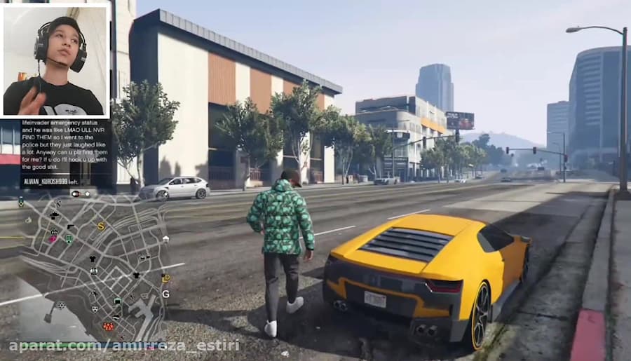 گیم پلی از gta v online... بیشورا ماشینمو ترکوندن در جی تی ای وی انلاین