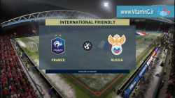 گیم پلی بازی دو تیم روسیه و فرانسه در بازی FIFA 21