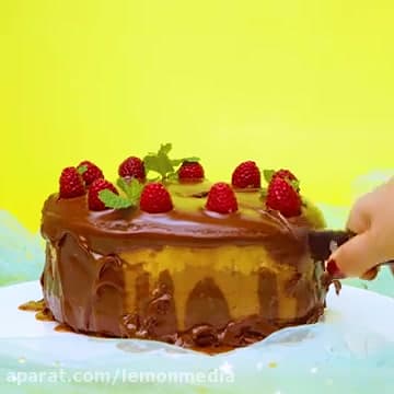 اموزش دیزاین و درست کردن  کیک شکلاتی