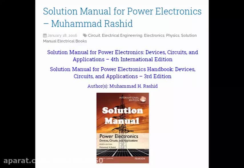 power electronics daniel hart chapter 6 solution manual