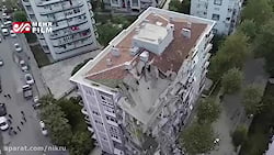 تصاویر هوایی از ویرانه های زلز...