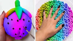 بازی با اسلایم رنگی و پفکی _ ص...