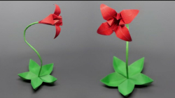 اوریگامی گل همراه
