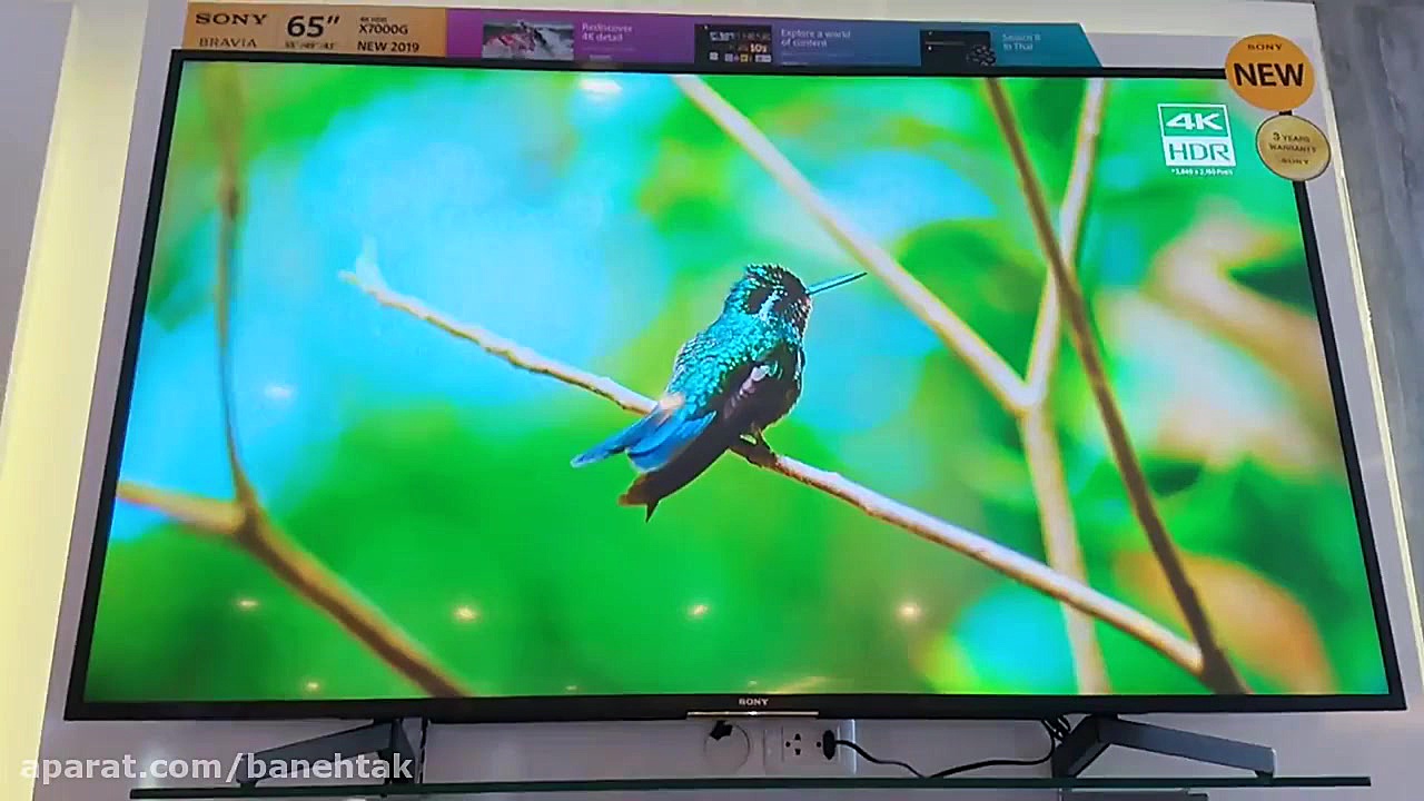 فیلم معرفی تلویزیون سونی 4K اسمارت 65 اینچ  مدل 65X7000G زمان564ثانیه