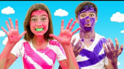 ناستیا و آرتم : نقاشی روی لباس