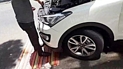گندم کار . نصب سنسور جلو سانتافه