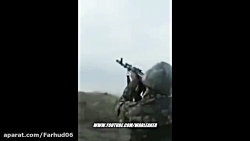 تلاش سرباز ارمنی برای ساقط کردن پهپاد آذربایجان