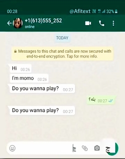 چت کردن پسر ایرانی با مومو