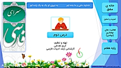 ویدیو جواب نوشتن درس دوم فارسی هفتم