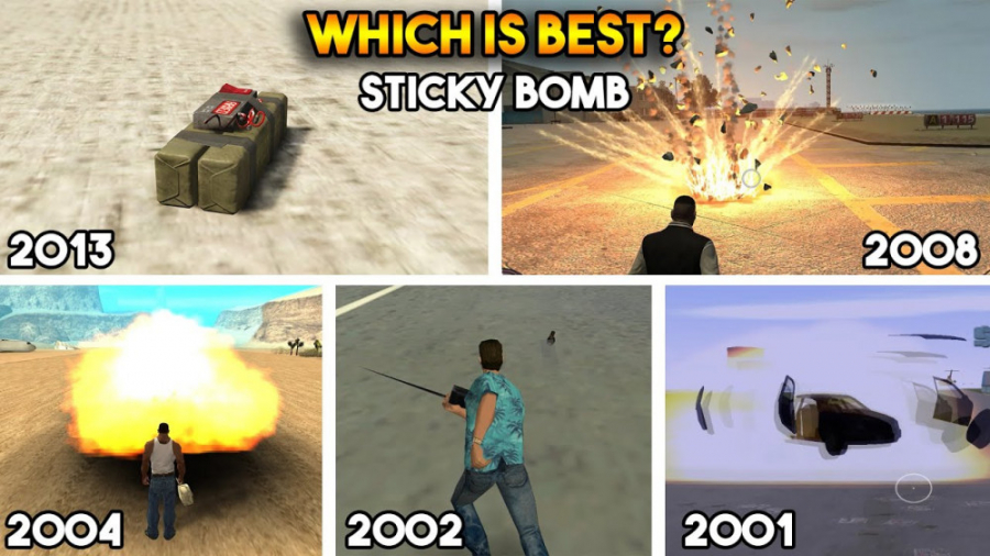 مقایسه بمب در سری بازی های GTA