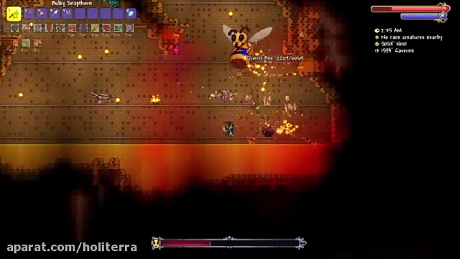 تراریا Terraria کشتن ملکه زنبور ( queen bee ) مستر مود ( summoner )